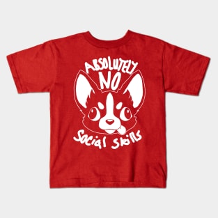 White Lines No Social Skills Kids T-Shirt